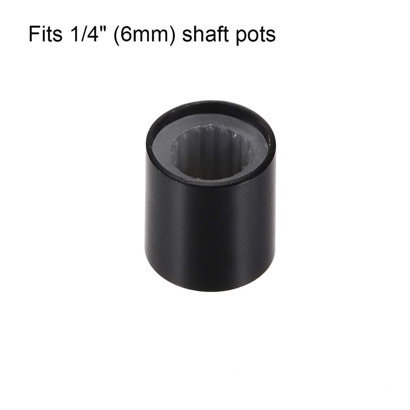 sourcing map 3pcs. Potentiometer knob knurled shaft aluminum volume control knob 6mm shaft diameter. 10mmx10mm black