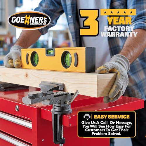 Table Vise or Bench Vise 3.2 Inch, 360° Swivel Clamp-On Vise Portable Home Vice with Large Anvil for Woodworking, Cutting Conduit, Drilling, Metalworking 3.2‘’