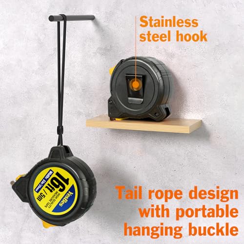 Tape Measure 16 ft, 8 Pack Bulk Easy Read Measurement Tape, Self-Locking Measuring Tape Retractable 16 FT by 1 in
