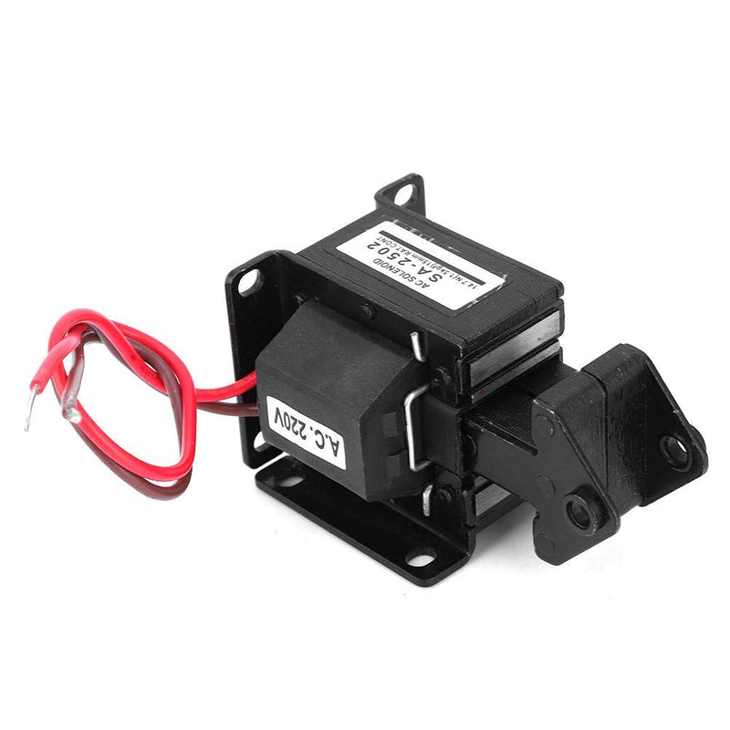 Push Pull Electromagnet AC Pull Magnet Electromagnet for Industrial Automation 220V AC 14.7N 15mm Stroke SA-2502 Mini Valve Magnetic Drive Electromagnet