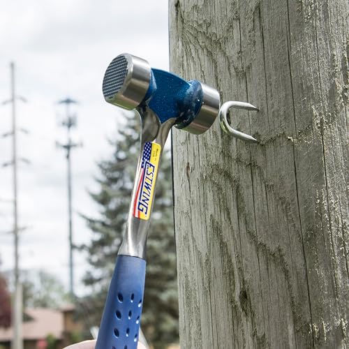 ESTWING Lineman's Hammer, 40oz Milled Face, Shock Reduction Grip, E3-40LM 40 oz