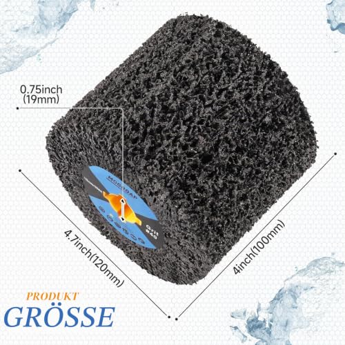 Sanding Roller Brush 120 x 100 x 19 mm Grit 40 Sanding Sleeves SiC | Sanding Roll Silicon Carbide for Satin Machine, Wood Metal Surface Polishing Grit 40 Silicon Carbide