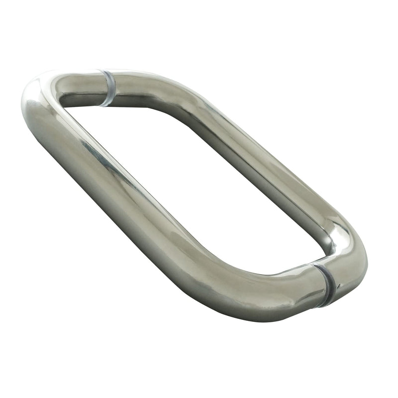 CKB 6" Shower Door Handle, Compatible with 1/4" to 1/2" Glass Thick, Stainless Steel Back to Back Glass Door Pull for Frameless, Chrome 6" (Hole to Hole)