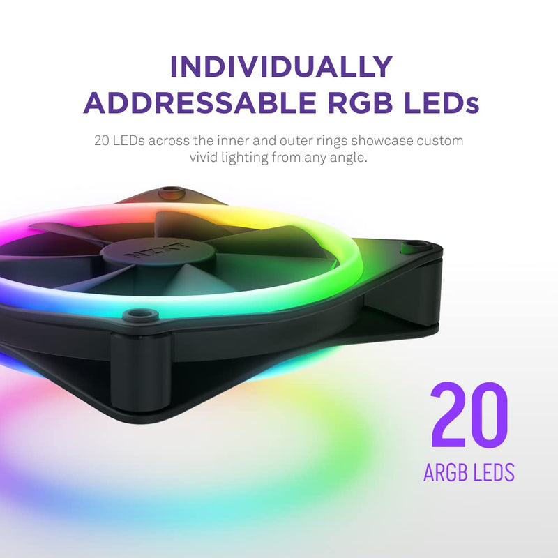 F120RGB Duo - 120mm Dual-Sided RGB Fan - Single Pack (Black) Black