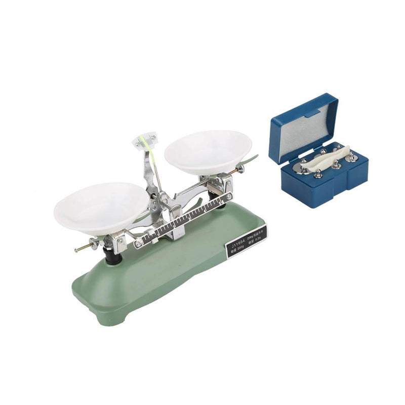 Fafeicy Laboratory Scales 200 g Precision 0.2 g Mechanical Scales with Weights Tweezers for Chemistry Physics Experiments Laboratory Supplies Precision Measurement Analysis Scales