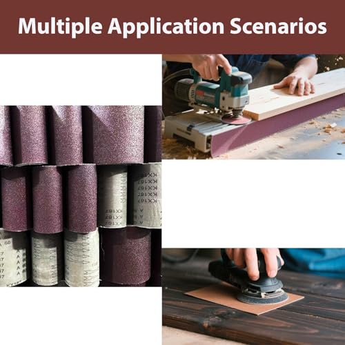 6x89 Inch Sanding Belts, 2Pcs 80 Grit Aluminum Oxide Abrasive Belts Multi-Grit Assortment for Wood & Metal Sanding/Polishing (2, 6x89 In-80Grit) 6x89“80Grit 2