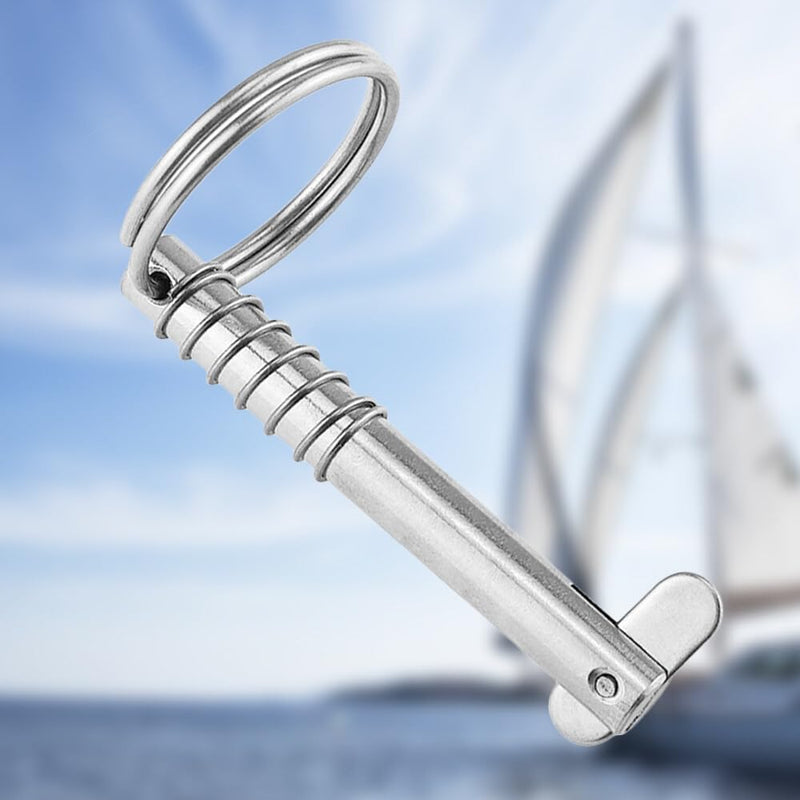 RoxNvm safety pin, pack of 2 folding pins, 8*76mm marine grade safety pin, 316 stainless steel bolt for boat