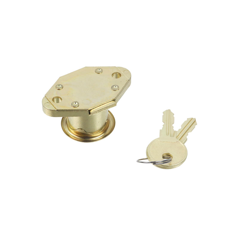 Drawer Locks with 4 Same Keys, Antique Gold, Zinc Alloy, 4Pcs 4 Pieces