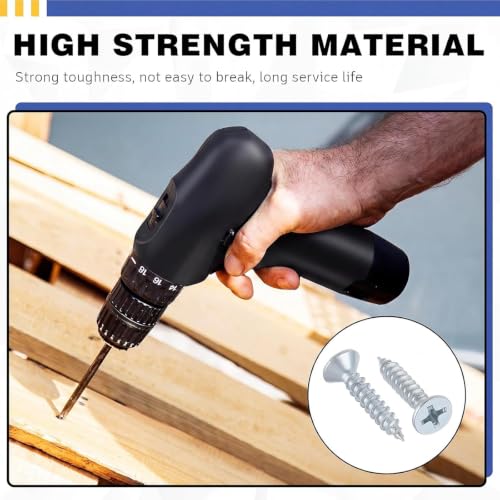 LEIFIDE 1000#6 x 1/2" Flat Head Wood Phillips Screws, Zinc-Plated Iron #6 x 1/2"