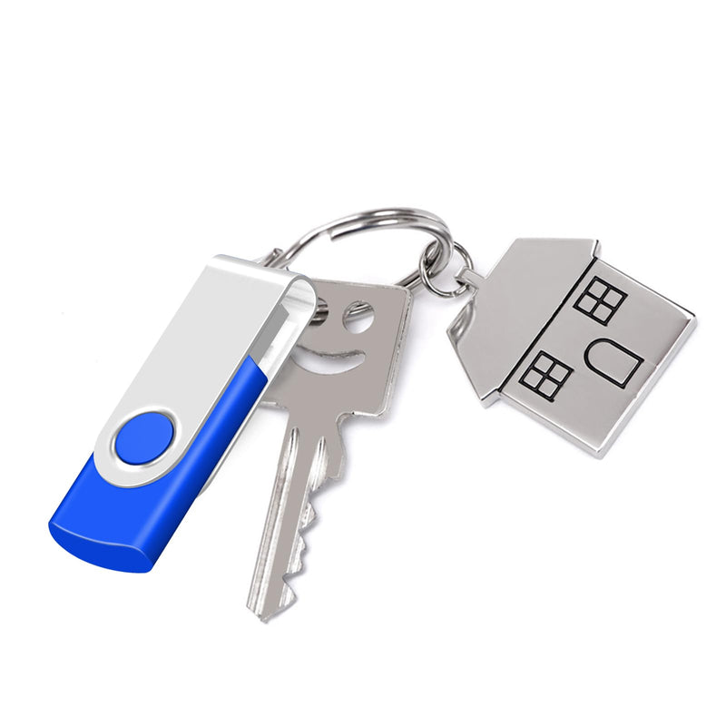 20PCS 4GB Bulk Flash Drives EASTBULL USB 2.0 Metal 4GB Flash Drive Bulk Thumb Drive Pack Swivel USB Drives Pack (Blue 20Pack) 4GB-20pack