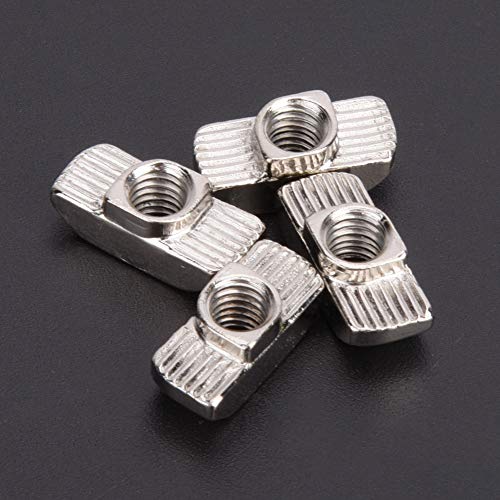 T Slot Nut M6 100Pcs Plating Carbon Steel Sliding Fasteners for Aluminium Profiles T Slot Aluminum Profiles Accessories