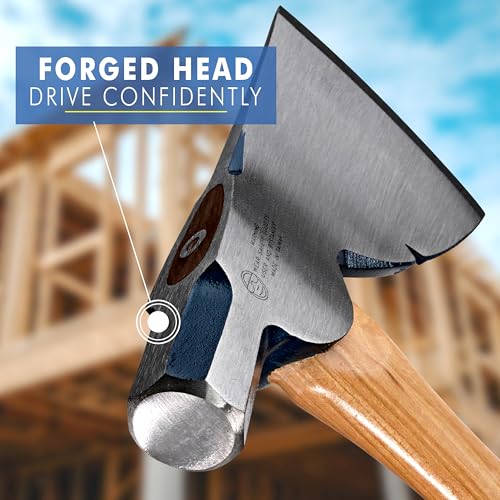 ESTWING Rigger's Axe, 16" Hammer and Axe Combo, MRWR Hickory Handle