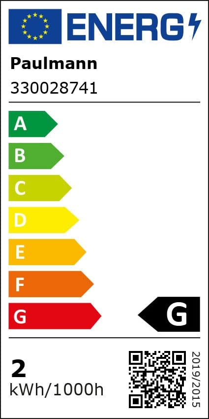 Paulmann 330028741 LED EEK G (A - G) E14 candle shape 2W warm white (Ø x H) 35mm x 98mm 1 piece.
