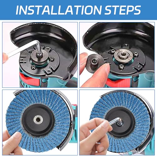 Pack of 10 Serrated Discs, Diameter 76 mm, Grinding Disc Grit 40, Sanding Discs for Angle Grinders, Lamellar Discs, Abrasive Mop Disc, Grinding Disc for Metal, Wood 40 grit 10.0