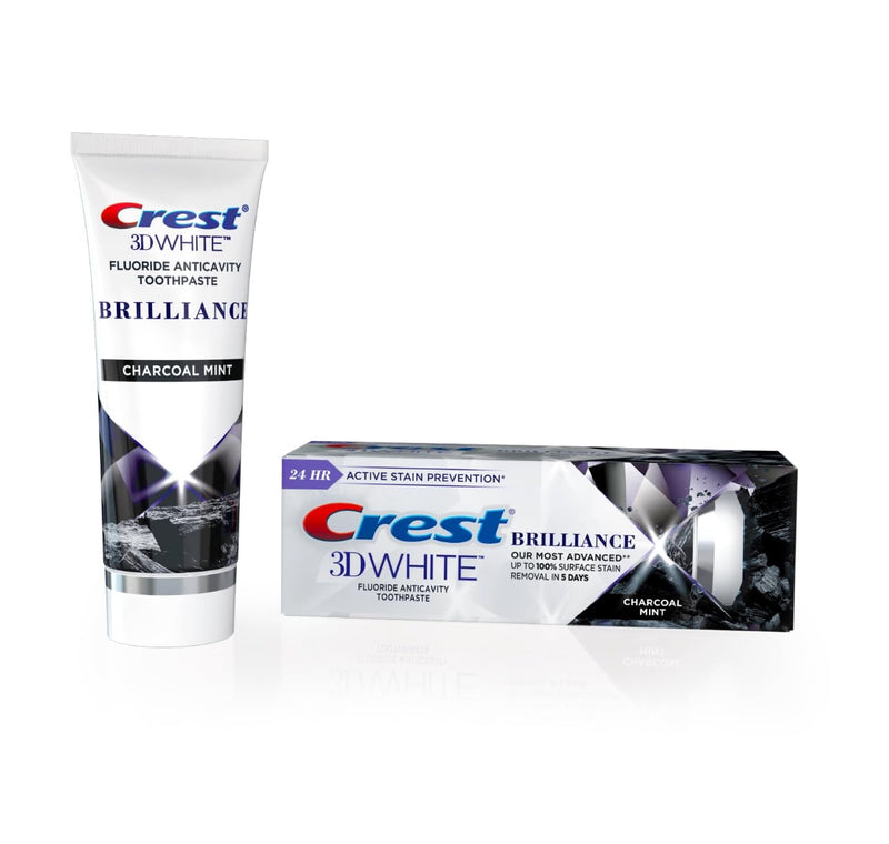 Crest 3D White Brilliance Charcoal Toothpaste 1.95 Ounce (Pack of 2)
