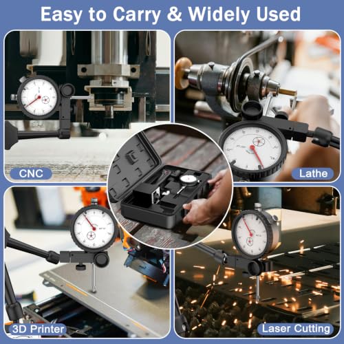 0-1"/0.001"Dial Indicator with Magnetic Base,Dial Test Gauge Set