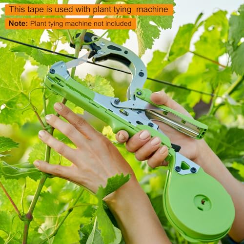 HARFINGTON Plant Tying Machine Tape 40 Rolls 0.47inch Thickened Vine Tying Machine with Staples Blade Accessories for Climbing Plants Vegetable Tomatoes Grapes