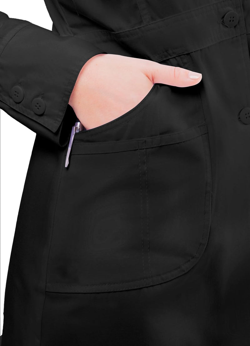 Adar Universal Lab Coats for Women - Perfection 32" Lab Coat Small Black