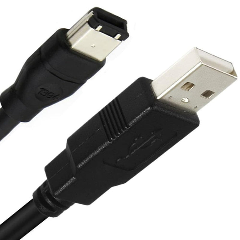 CREATOR Firewire IEEE 1394 6 Pin Male to USB 2.0 A Male Adaptor Convertor Cable for Printer, Scanner, Digital Camera, Hard Disk - 6ft