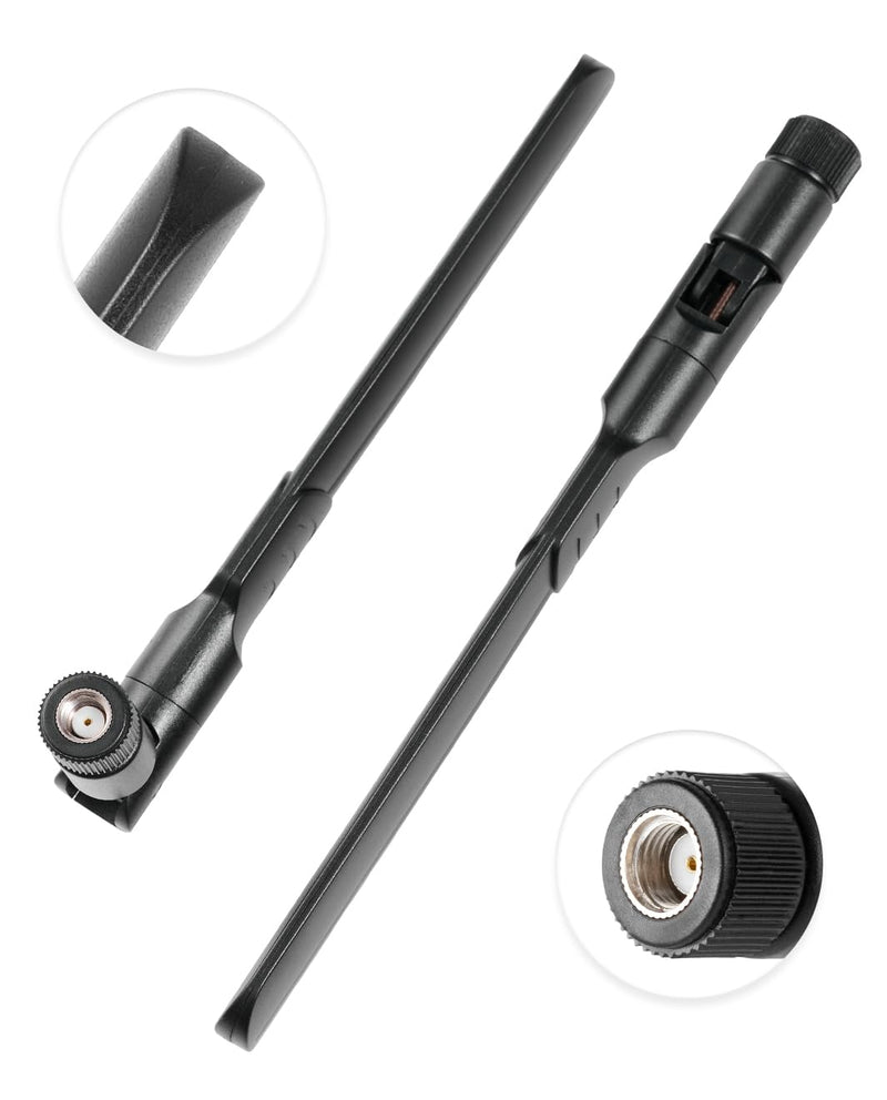 2PCS Dual Band WiFi Antenna 2.4GHz 5GHz 5.8GHz Antenna RP-SMA Male Antenna 8dBi 15cm/6in for Wireless Router Wireless Network Card USB Adapter 2pcs