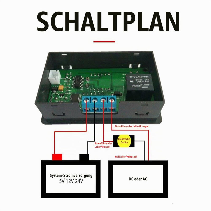 Digital Thermostat, W3230 DC 24V Digital Temperature Controller -20℃~100℃, Digital Display Thermostat Control Switch with Sensor Probe, LCD Temperature Controller Meter Controller, Alarm at High Temperature DC24V
