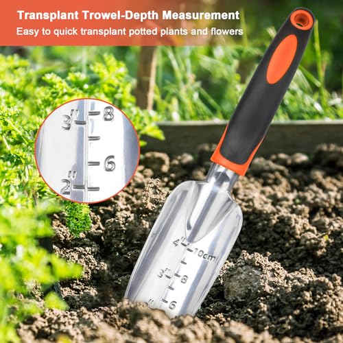 Garden Tools Set, 3 Pack Heavy Duty Gardening Tools + Garden Tools 7 Pack Garden Tool Set with Ergonomic Non-Slip Handle