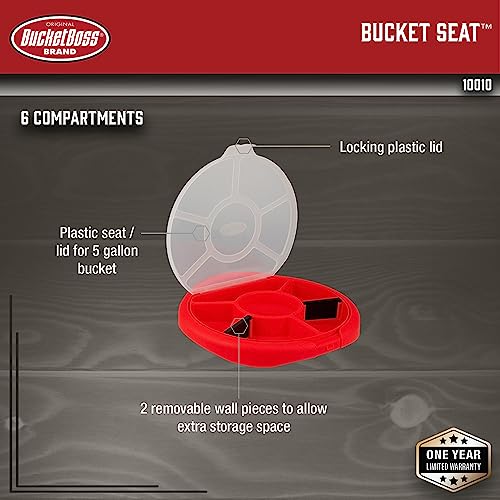 Bucket Boss Bucket Organizers - 10010 Red Seat and 15051 Yellow Stacker