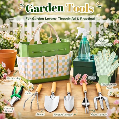 Heavy Duty Gardening Tool Set with Tote Bag, Great Gift for Gardeners