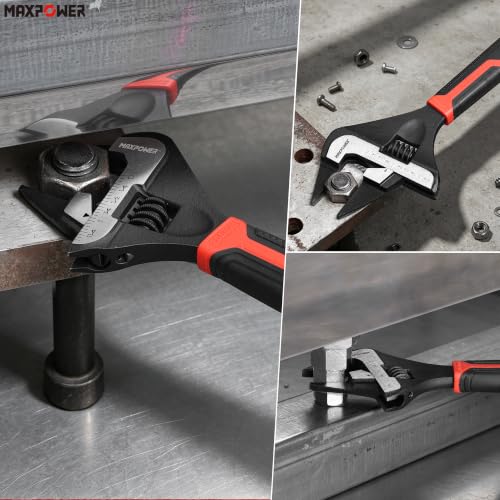 MAXPOWER 6 8 12-inch Slim Jaw Adjustable Wrench Set 6,8,12-inch