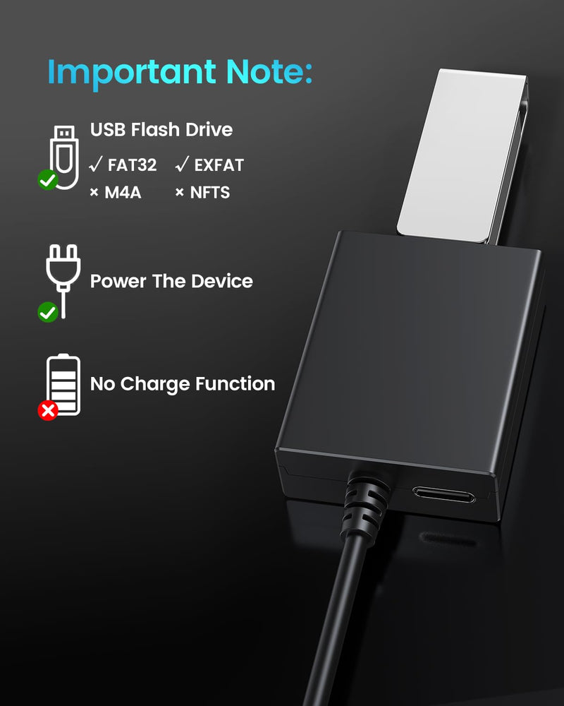 ANDTOBO USB to Aux Audio Adapter, 3.5mm Male to USB Female for Playing Music with USB Drive in Your Car