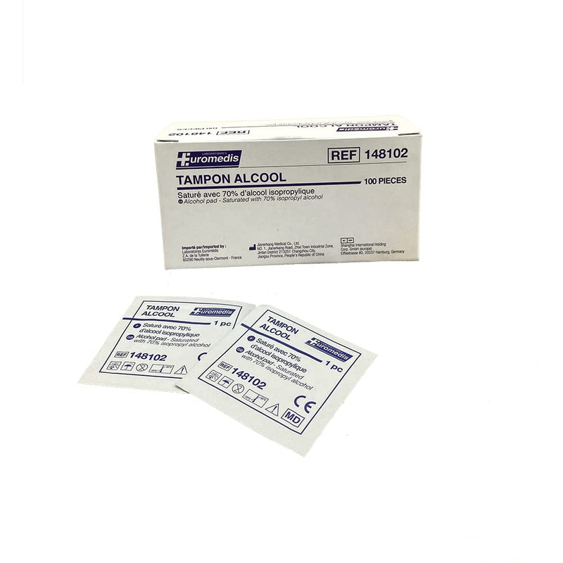 Alcohol Swabs 70° - Pack of 100 Euromedis
