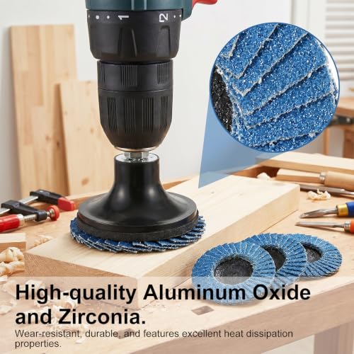 Flap Discs for Die Grinder with 1/4" Holder Roll Lock Sanding Disc 32 Pcs
