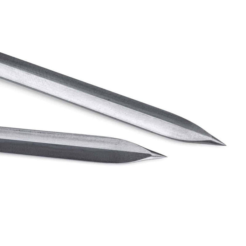 triangle Skewers Set with Ring - Set of 6 Stainless Steel Skewers - 11.8 in (30 cm) Each - Prevents Food From Turning & Slipping - Made in Germany 11.8 in (30cm)