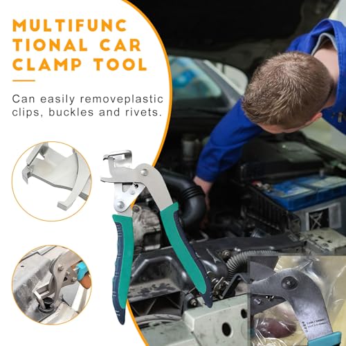 Car Clip Pliers/Disassembly Tools,Efficient Multi-Functional Automotive Snap Ring Pliers,Electrical Disconnect Pliers for Cars,Connector Separator Tool and Fuel line disconnect tool (4PCS) Black