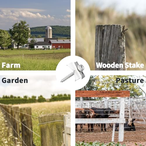 Reusable Wire Fence Staples 1.7in 100PCS, 304 Stainless Nails for Wood SS1.9IN*100PCS