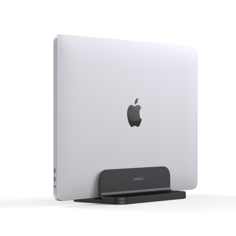 Aluminum Laptop Vertical Stand Organizer, Sturdy Laptop Computer Holder Desktop Stand Compatible with New Retina Apple MacBook Pro/Air, Mac mini and iPad Pro - Black
