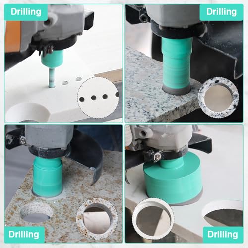 Diamond Core Drill Bits - 25/35mm and Diamond Chamfer Bits 50mm Finger Milling Bits 20mm with 5/8"-11 Thread Tile Hole Saw Cutter Dry Drilling Milling Grinding for Porcelain Ceramic Tile set3