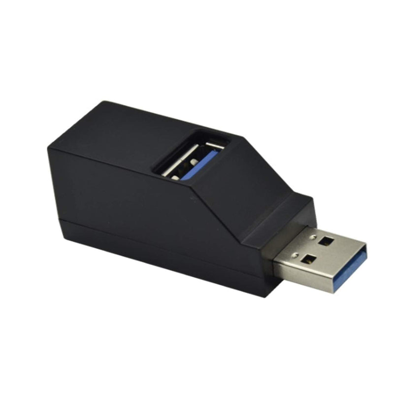 Mini USB Hub, 3 Port 3.0 USB Hub High Speed Splitter Plug and Play, USB Splitter Adapter Portable for PC, Laptop - Black