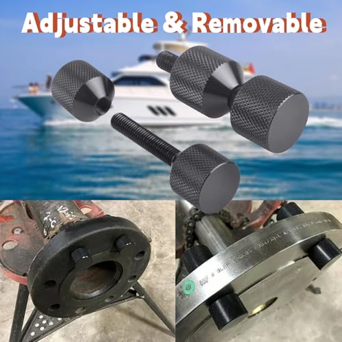 4 Pcs Aluminium Flange Two Hole Alignment Pins - 1-1/8" and 1-5/8" Detachable Double Hole Pins Black Black without Built-In Level