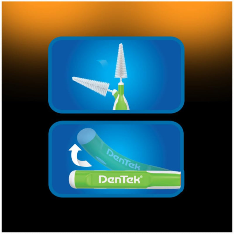 DenTek Easy Brush Interdental Cleaners, Tight Between Teeth Brushes, Plaque Control, Dental Picks for Oral Care, Fresh Mint, 16 Count (Pack of 12) 16 Count (Pack of 12)