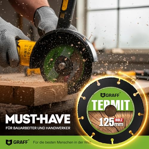 Graff Termit Flex Disc for Wood 125 mm / 115 mm, Angle Grinder Wood Cutting Disc (Wood Carving Disc) for Wood Carving and Cutting Speedcutter Diameter 125 mm - wood cutting disc