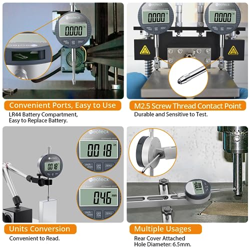 Neoteck 1'' Digital Indicator+ Dial Indicator Set