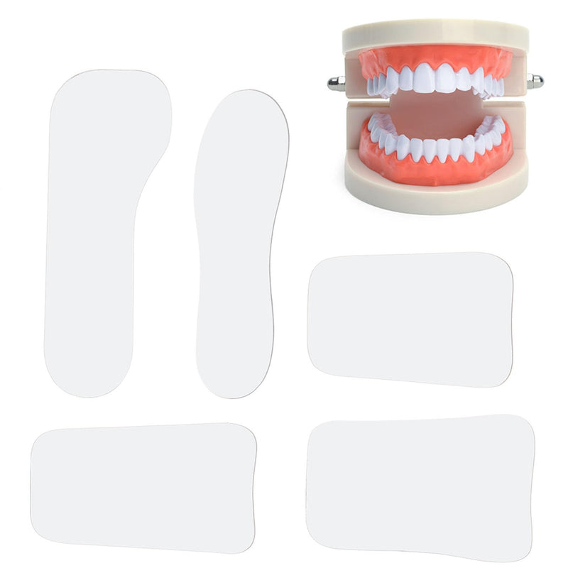 Pack of 5 dental mirrors, mouth mirrors, intraoral mirror, orthodontic glass for clinical dentists