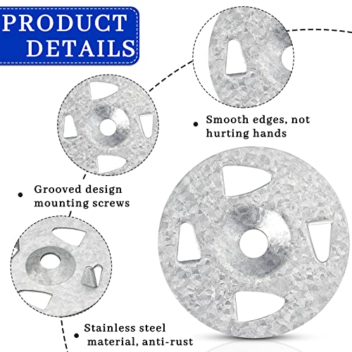 Fabbay 1000 Pcs Foam Board Fasteners 1-1/8 Inch Galvanized Steel Washers