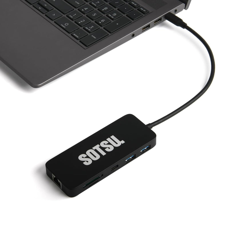 SOTSU USB-C Hub | Dual Display 4K: HDMI + USB-C | 10 in 1 Docking Station | USB-A 3.0 * 2 | 100W PD | Gigabit Ethernet | SD/TF | Sutiable for MacBook/DELL/HP/Lenovo/Surface/iPad/Tablet