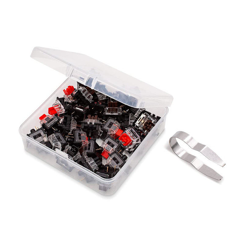 OUTEMU Black/Red/Brown Switch 3 Pin Keyswitch DIY Replaceable Switches for Mechanical Gaming Keyboard (30 PCS)