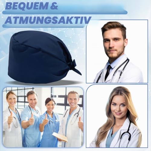 Surgical Hood Fabric Surgical Doctor Costume Accessories, Suitable for Medical Work | Pharmacists, Dentists, Veterinarians, Medical Personnel, Unisex Blue