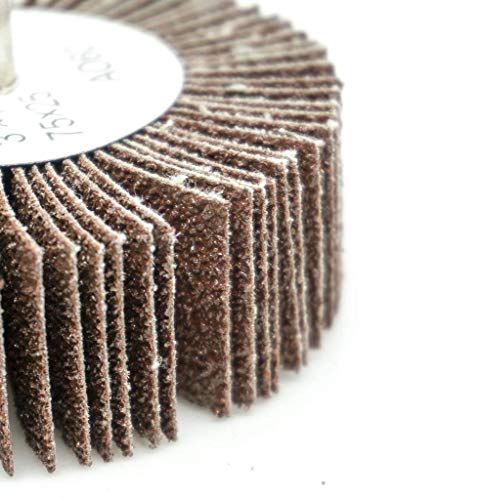Benchmark Abrasives 3" X 1" (1/4" Shaft) Aluminum Oxide Flap Wheel - 10 Pack (60 Grit) 60 Grit