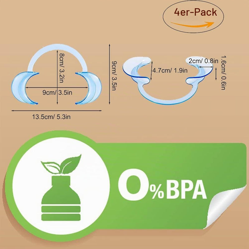 C-Shape Mouth Opener, Dental C-Shape Mouth Opener, Mouth Opener Challenge, Cheek Holder, Mouth Angle Holder, for Oral Examination, Treatment, Teeth Whitening