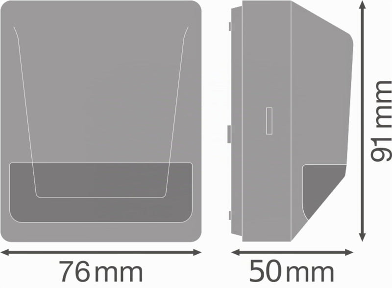 OSRAM SENSOR Wall Light with 180° Motion and Light Sensor for Flush Ceiling Mounting, White, IP55 Protection, for Entryways | Sensor Wall 180DEG, Lighting Controls, Dark Grey, Pack of 1 Darkgray 180 degree sensor